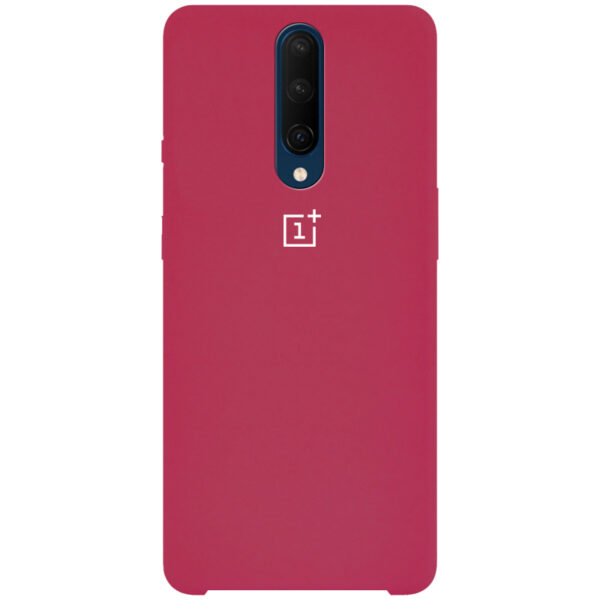 Оригинальный чехол Silicone Case с микрофиброй для OnePlus 7 Pro – Красный / Rose Red