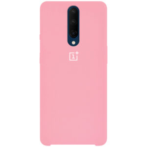 Оригинальный чехол Silicone Case с микрофиброй для OnePlus 7 Pro – Розовый / Pink