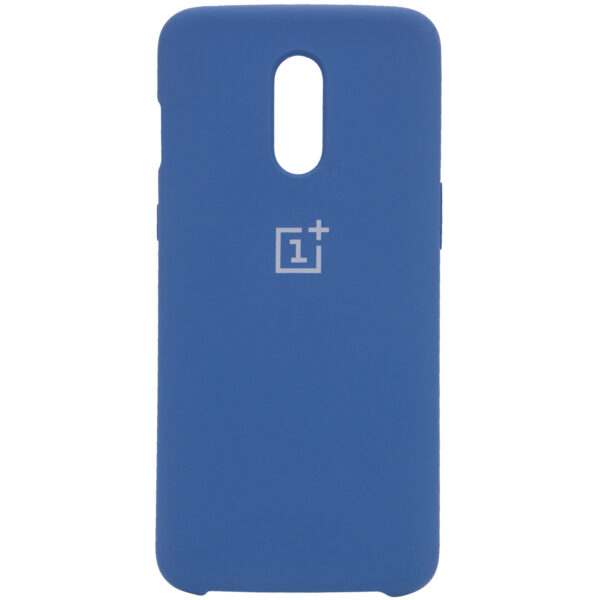 Оригинальный чехол Silicone Case с микрофиброй для OnePlus 7 – Синий / Navy Blue