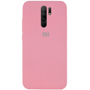 Оригинальный чехол Silicone Cover 360 с микрофиброй для Xiaomi Redmi 9 – Розовый / Pink