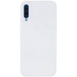 Чехол Silicone Cover Full without Logo (A) с микрофиброй для Samsung Galaxy A50 / A30s  – Белый / White