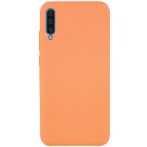 Чехол Silicone Cover Full without Logo (A) с микрофиброй для Samsung Galaxy A50 / A30s  – Оранжевый / Papaya