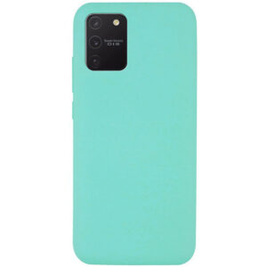 Чехол Silicone Cover Full without Logo (A) с микрофиброй для Samsung Galaxy S10 lite (G770F) – Бирюзовый / Ocean Blue