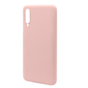 Чехол Silicone Cover Full without Logo (A) с микрофиброй для Samsung Galaxy A50 / A30s  – Розовый / Pink Sand