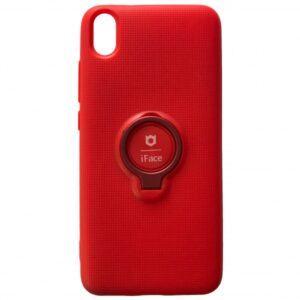 Cиликоновый чехол iFace под магнитный держатель с кольцом для Xiaomi Redmi 7A – Red