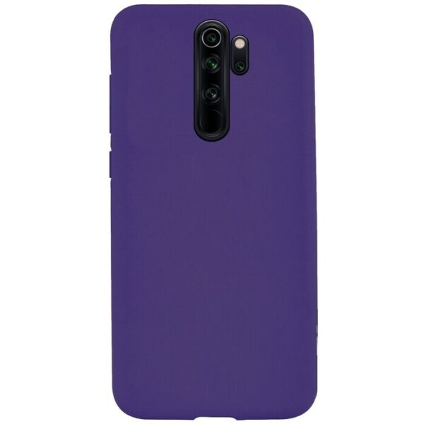 Чехол Silicone Cover Full without Logo (A) с микрофиброй для Xiaomi Redmi 9 – Фиолетовый / Purple
