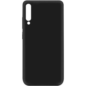 Чехол Silicone Cover Full without Logo (A) с микрофиброй для Samsung Galaxy A50 / A30s  – Черный / Black