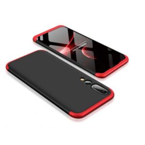 Матовый пластиковый чехол GKK 360 градусов для Huawei P20 Pro – Черный / Красный