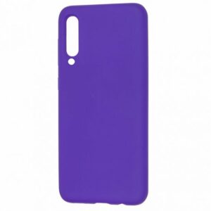 Чехол Silicone Cover Full without Logo (A) с микрофиброй для Samsung Galaxy A50 / A30s  – Фиолетовый / Purple