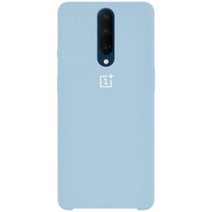 Оригинальный чехол Silicone Case с микрофиброй для OnePlus 7 Pro – Голубой / Lilac Blue