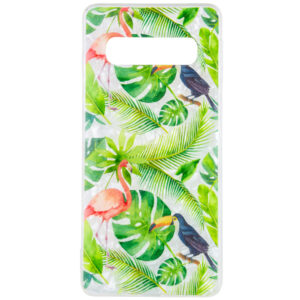 TPU чехол Glue Case Фламинго для Samsung Galaxy S10 (G973) – Зеленый