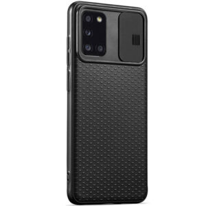 Чехол Camshield Black TPU со шторкой защищающей камеру для Samsung Galaxy A31 – Черный