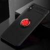 Cиликоновый чехол Deen ColorRing c креплением под магнитный держатель для Xiaomi Redmi 9A – Черный / Красный 68903