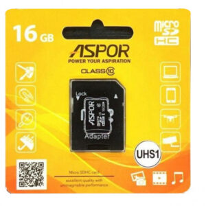 Карта памяти Aspor Micro SD 16GB Class 10 – Black