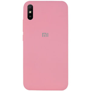 Оригинальный чехол Silicone Cover 360 с микрофиброй для Xiaomi Redmi 9A – Розовый / Pink