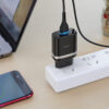 Сетевое зарядное устройство Hoco C12Q Smart Quick Charge 3.0 + кабель MicroUSB 1USB / 3A – Black 69835
