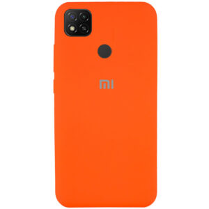 Оригинальный чехол Silicone Cover 360 с микрофиброй для Xiaomi Redmi 9C – Оранжевый / Orange