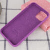 Оригинальный чехол Silicone Cover 360 с микрофиброй для Iphone 12 Pro Max – Фиолетовый / Grape 69986