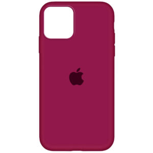 Оригинальный чехол Silicone Cover 360 с микрофиброй для Iphone 12 Pro / 12 – Бордовый / Maroon