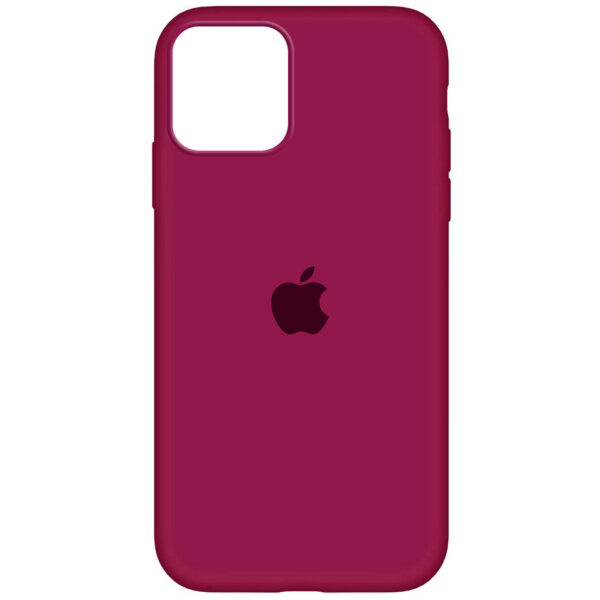 Оригинальный чехол Silicone Cover 360 с микрофиброй для Iphone 12 Mini – Бордовый / Maroon