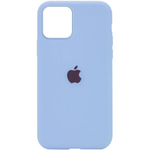 Оригинальный чехол Silicone Cover 360 с микрофиброй для Iphone 12 Pro / 12 – Голубой / Lilac Blue