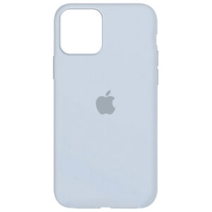 Оригинальный чехол Silicone Cover 360 с микрофиброй для Iphone 12 Pro Max – Голубой / Mist blue