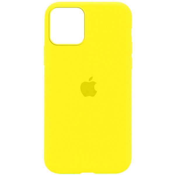 Оригинальный чехол Silicone Cover 360 с микрофиброй для Iphone 12 Pro Max – Желтый / Neon Yellow