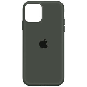 Оригинальный чехол Silicone Cover 360 с микрофиброй для Iphone 12 Mini – Зеленый / Dark green