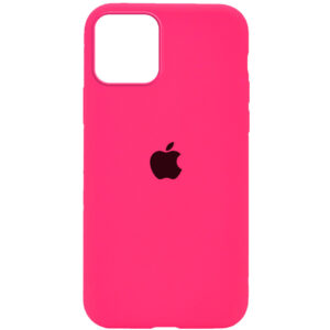 Оригинальный чехол Silicone Cover 360 с микрофиброй для Iphone 12 Pro Max – Розовый / Barbie pink