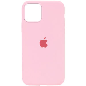 Оригинальный чехол Silicone Cover 360 с микрофиброй для Iphone 12 Pro / 12 – Розовый / Light pink