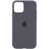 Оригинальный чехол Silicone Cover 360 с микрофиброй для Iphone 12 Pro / 12 – Серый / Dark Grey