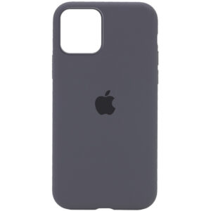 Оригинальный чехол Silicone Cover 360 с микрофиброй для Iphone 12 Pro Max – Серый / Dark Grey