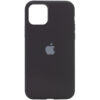 Оригинальный чехол Silicone Cover 360 с микрофиброй для Iphone 12 Pro / 12 – Черный / Black