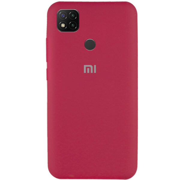 Оригинальный чехол Silicone Cover 360 с микрофиброй для Xiaomi Redmi 9C / 10A – Красный / Rose Red