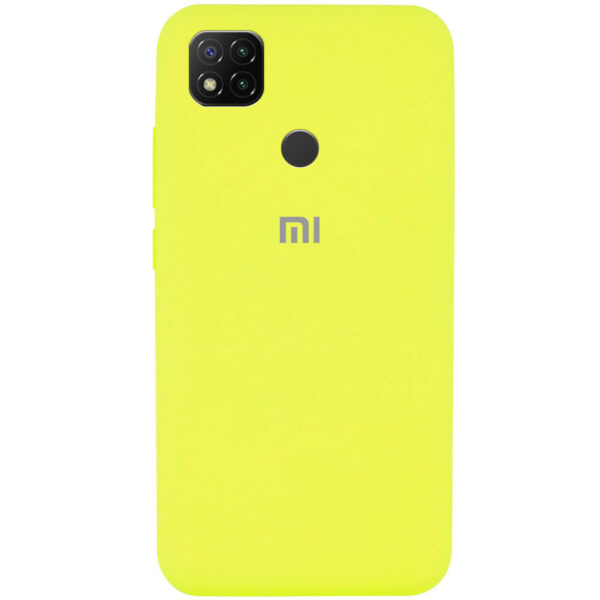 Оригинальный чехол Silicone Cover 360 с микрофиброй для Xiaomi Redmi 9C / 10A – Желтый / Flash