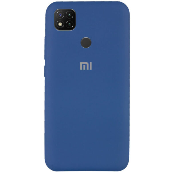 Оригинальный чехол Silicone Cover 360 с микрофиброй для Xiaomi Redmi 9C / 10A – Синий / Navy Blue