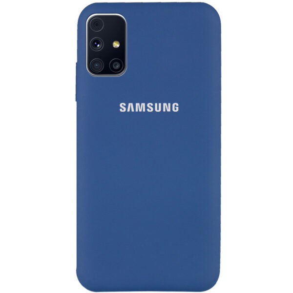 Оригинальный чехол Silicone Cover 360 с микрофиброй для Samsung Galaxy M31s – Синий / Navy Blue