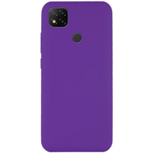 Чехол Silicone Cover Full without Logo (A) с микрофиброй для Xiaomi Redmi 9C / 10A – Фиолетовый / Purple