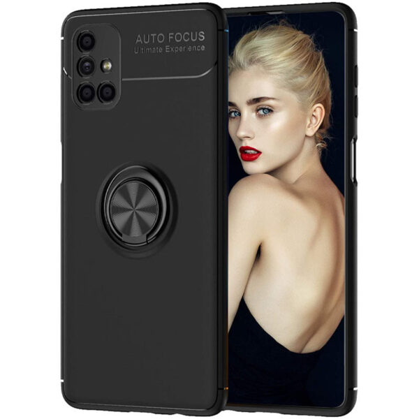 Чохол Din Color Magnet Ring для Samsung Galaxy M51 Чорний
