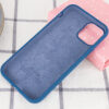 Оригинальный чехол Silicone Cover 360 с микрофиброй для Iphone 12 Pro Max – Синий / Navy Blue 69973