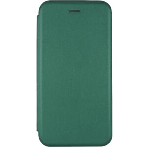 Кожаный чехол-книжка 360 с визитницей для Oppo A73 – Зеленый