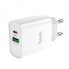 Сетевое зарядное устройство Hoco C80A Rapido PD + Quick Charge 3.0  Type – C + USB – White 70554