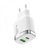 Сетевое зарядное устройство Hoco C79A Zeus PD + Quick Charge 3.0  Type – C + USB – White 70540