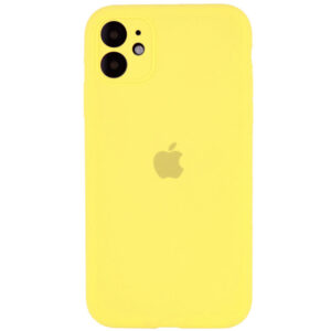Оригинальный чехол Silicone Case Full Camera Protective с микрофиброй для Iphone 11 – Желтый / Canary Yellow