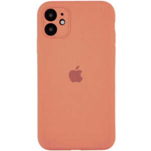 Оригинальный чехол Silicone Case Full Camera Protective с микрофиброй для Iphone 11 – Розовый / Begonia