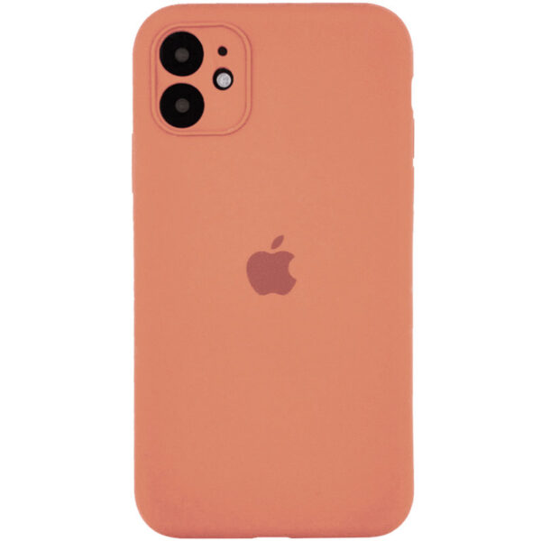 Чохол Silicone Case з захистом камери для Iphone 11 Рожевий / Begonia