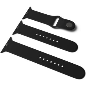 Ремешок силиконовый Sport Band для Apple Watch 38 mm / 40 mm / SE 40 mm / 41 mm (S/M) – Черный / Black