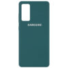 Оригинальный чехол Silicone Cover 360 с микрофиброй для Samsung Galaxy S20 FE – Зеленый / Pine green