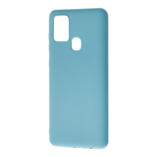 Матовый силиконовый TPU чехол для Samsung Galaxy A21s – Синий / Powder Blue