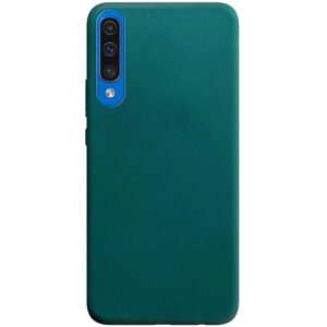 Матовый силиконовый TPU чехол для Samsung A50 / A30s – Зеленый / Forest green